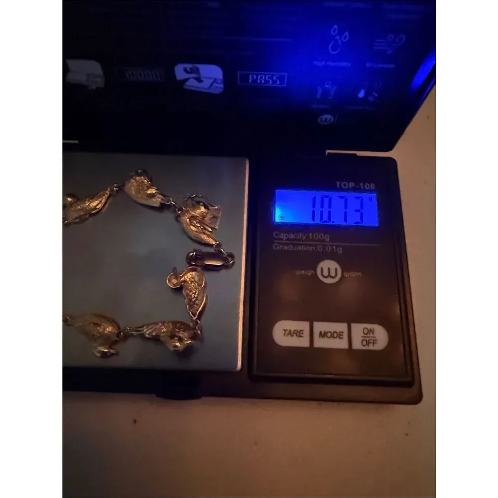 14k gold Wisconsin State bracelet